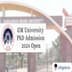 GM University PhD Admission 2024 Open; Apply by January 15